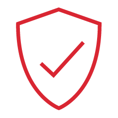 Shield With Tick Red